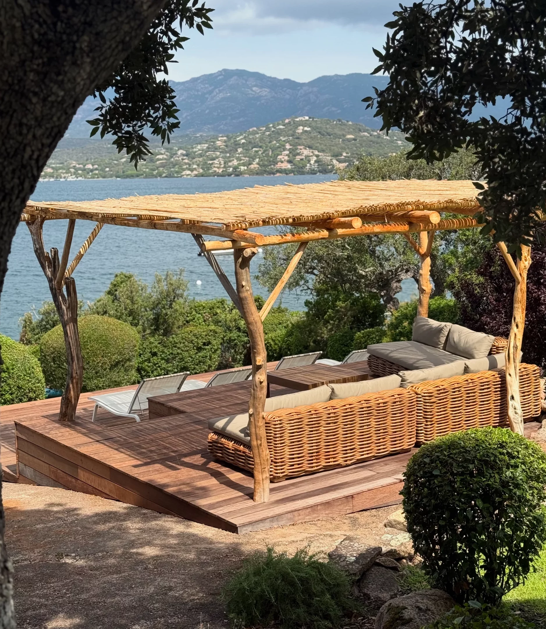 Transats avec vue sur le golfe de Porto-Vecchio